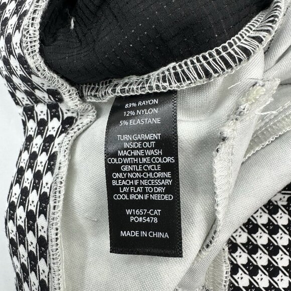 Betabrand Women NWT White Catstooth Skinny-Leg Pencil Dress Yoga Pant XS Petite - Picture 9 of 15